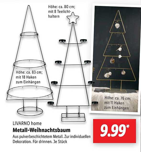 LIVARNO home Metall-Weihnachtsbaum