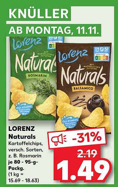 Lorenz Naturals Kartoffelchips, verschieden Sorten