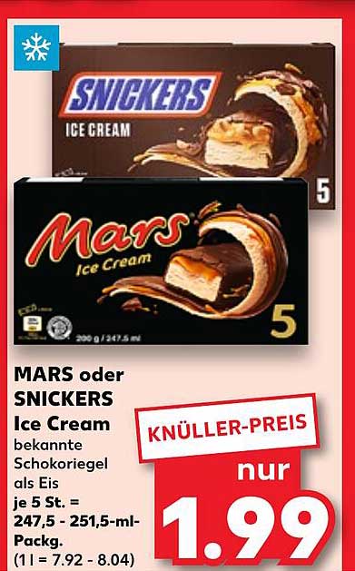 MARS oder SNICKERS Ice Cream