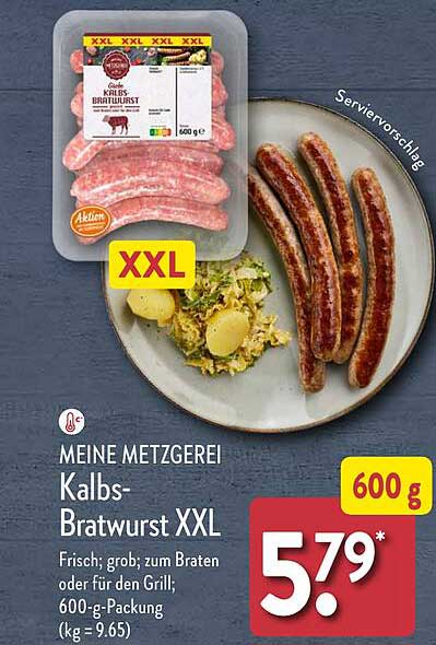 MEINE METZGEREI Kalbs-Bratwurst XXL