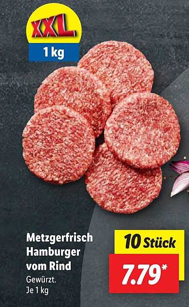 Metzgerfrisch Hamburger vom Rind