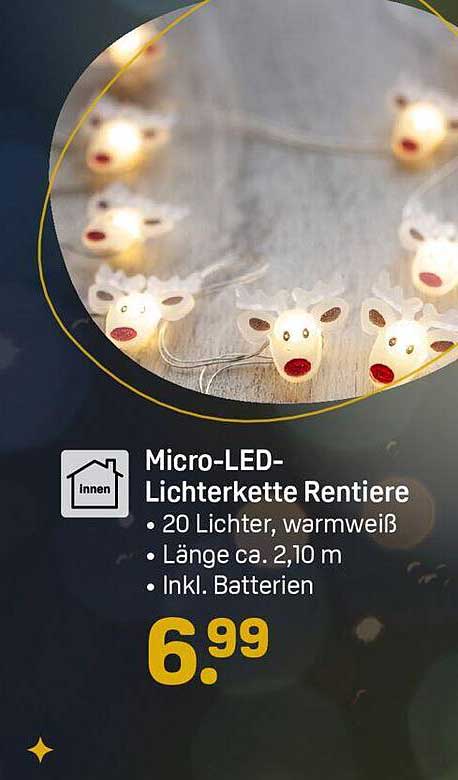 Micro-LED-Lichterkette Rentiere