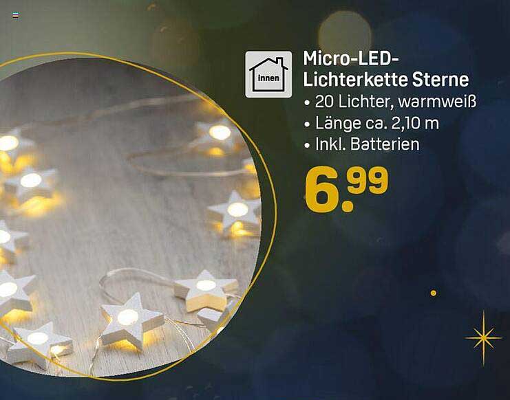 Micro-LED-Lichterkette Sterne