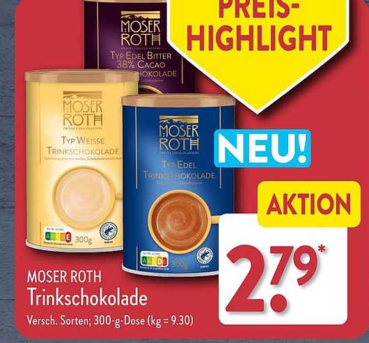 MOSER ROTH Trinkschokolade