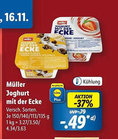 Müller Joghurt mit der Ecke