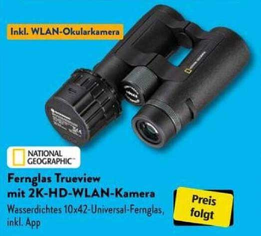 National Geographic Fernglas Trueview mit 2K-HD-WLAN-Kamera