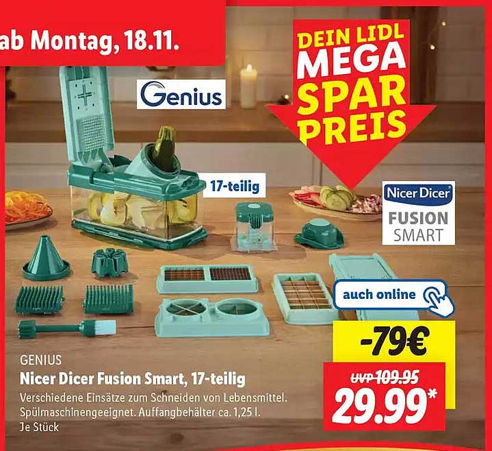 Nicer Dicer Fusion Smart, 17-teilig