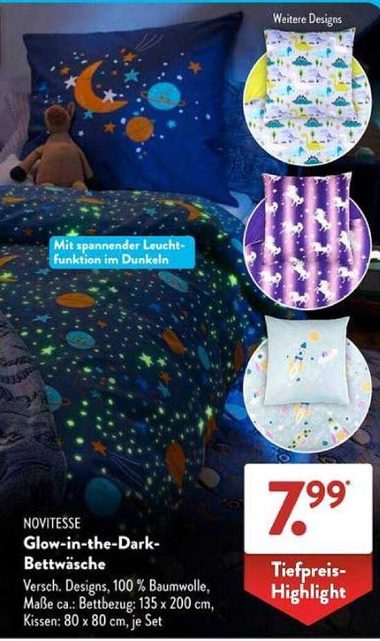 NOVITESSE Glow-in-the-Dark-Bettwäsche