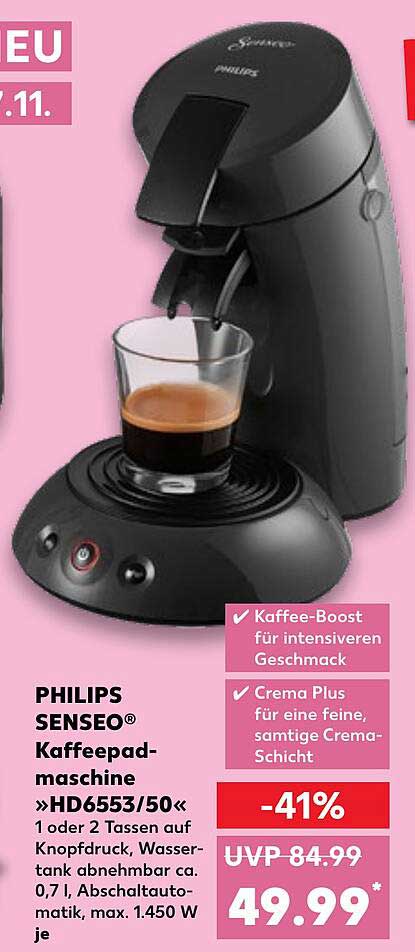 PHILIPS SENSEO® Kaffepadmaschine »HD6553/50«