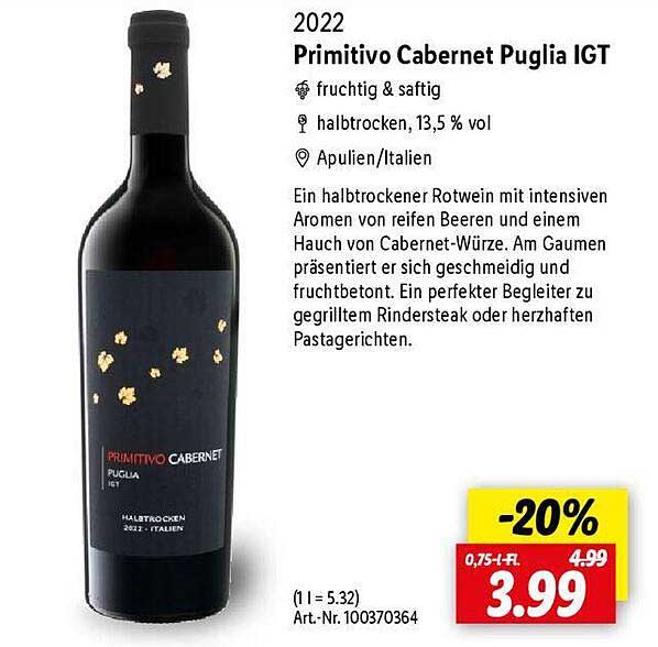 Primitivo Cabernet Puglia IGT