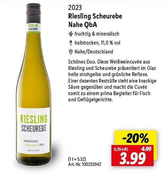 Riesling Scheurebe Nahe QbA