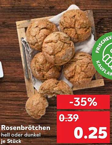 Rosenbrötchen hell oder dunkel je Stück