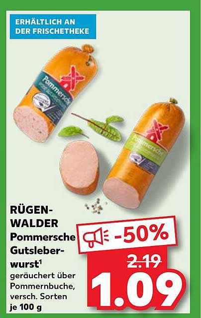 RÜGEN-WALDER Pommersche Gutslebewurst