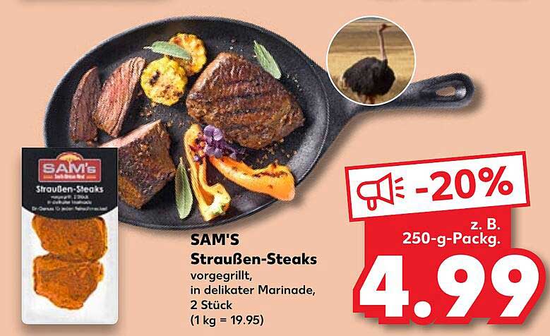 SAM'S Straußen-Steaks