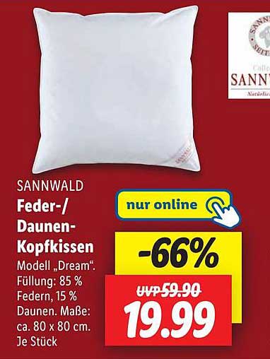 SANNWALD Feder-/Daunen-Kopfkissen