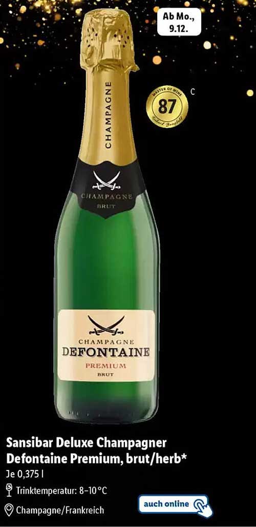 Sansibar Deluxe Champagner Defontaine Premium, brut/herb*