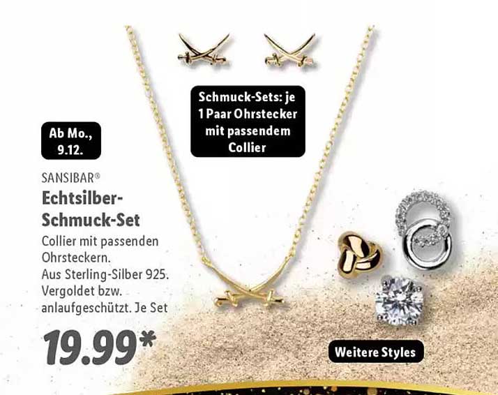 SANSIBAR® Echt Silber-Schmuck-Set