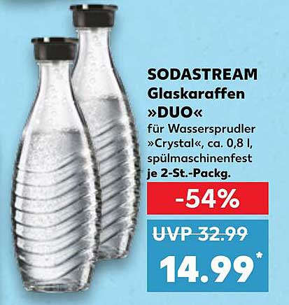 SODASTREAM Glaskaraffen »DUO«