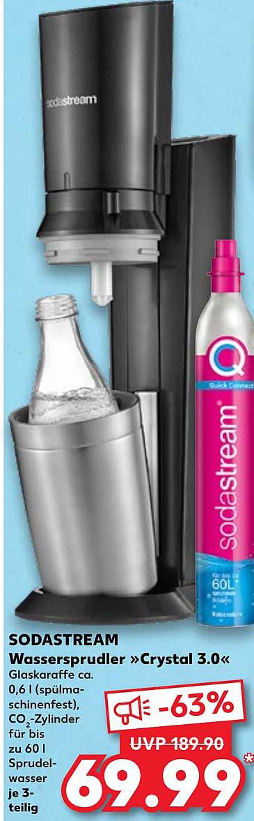 SODASTREAM Wassersprudler »Crystal 3.0«