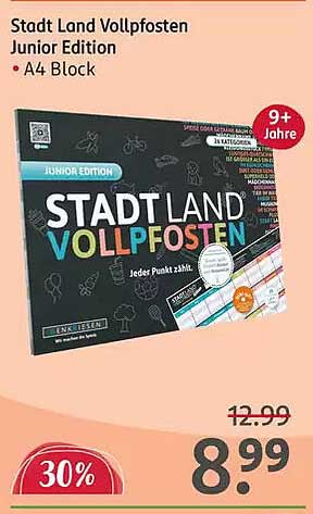 Stadt Land Vollpfosten Junior Edition