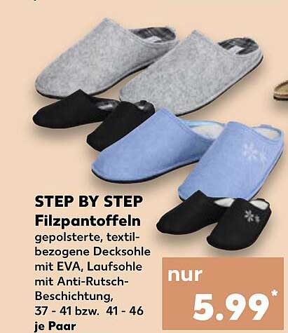 STEP BY STEP Filzpantoffeln