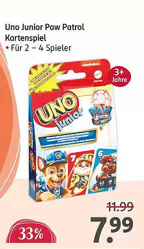 Uno Junior Paw Patrol Kartenspiel