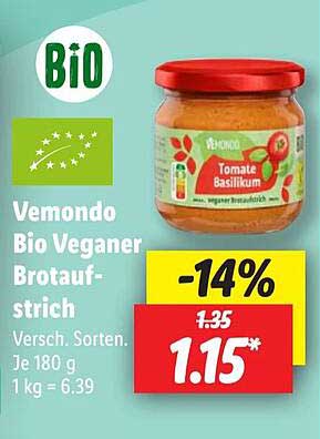 Vemondo Bio Veganer Brotaufstrich