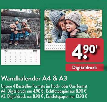 Wandkalender A4 & A3