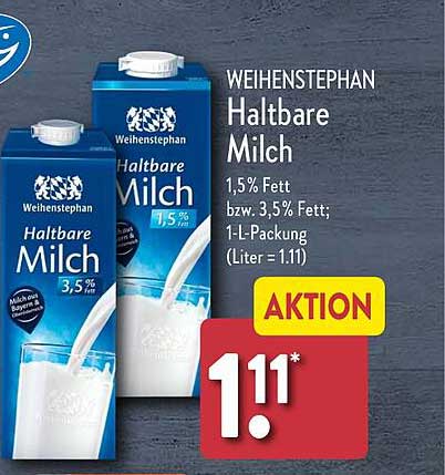 WEIHENSTEPHAN Haltbare Milch