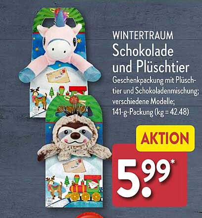 WINTERTRAUM Schokolade und Plüschtier