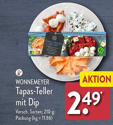 WONNEMEYER Tapas-Teller mit Dip