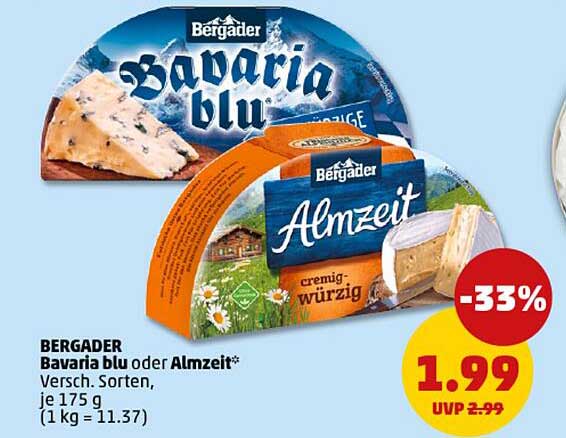 Bergader Bavaria blu oder Almzeit