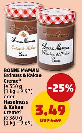 BONNE MAMAN Erdnuß & Kakao Creme*