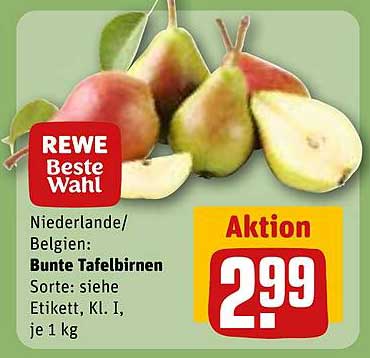 Bunte Tafelbirnen