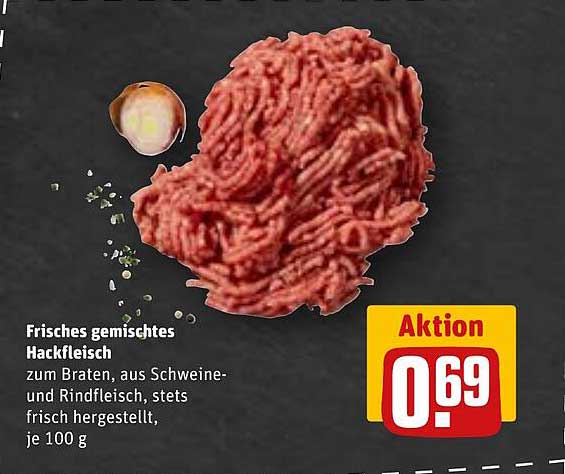 Frisches gemischtes Hackfleisch