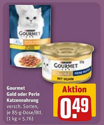 Gourmet Gold oder Perle Katzennahrung