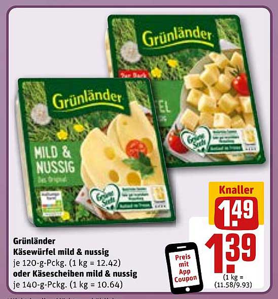 Grünländer Käsewürfel mild & nussig