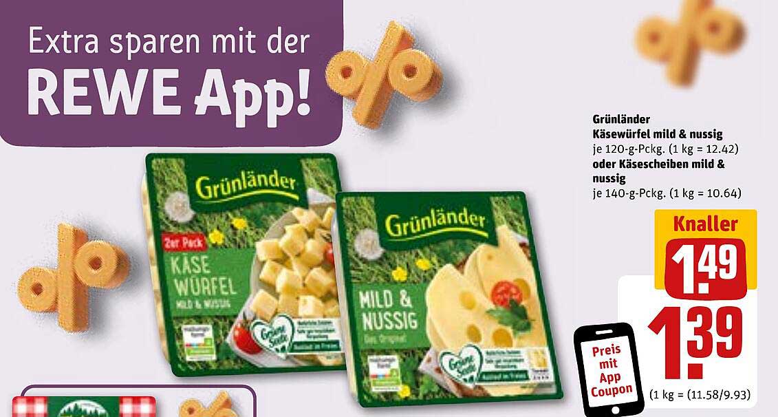 Grünländer Käsewürfel mild & nussig