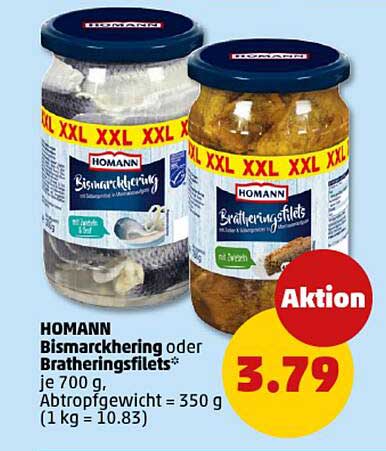 HOMANN Bismarckhering oder Bratheringsfilets