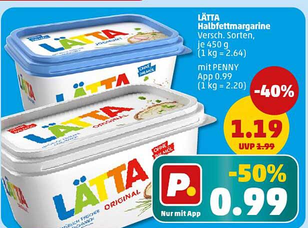 LÄTTA Halbfettmargarine