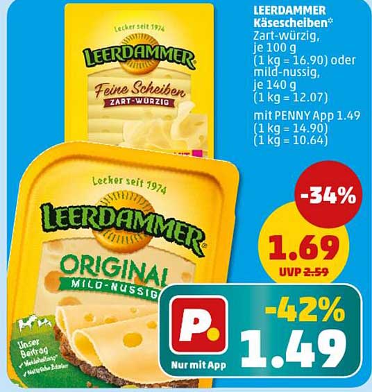 LEERDAMMER Käse scheiben*