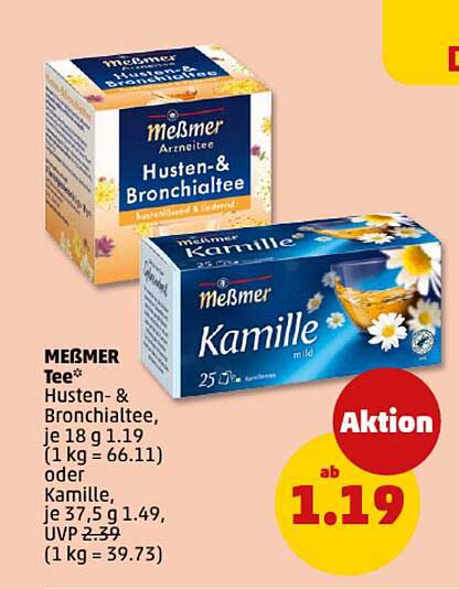 Meßmer Tee* Husten- & Bronchialtee oder Meßmer Kamille  mild