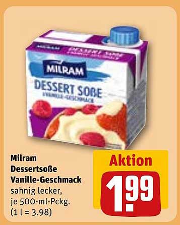 Milram Dessertsoße Vanille-Geschmack