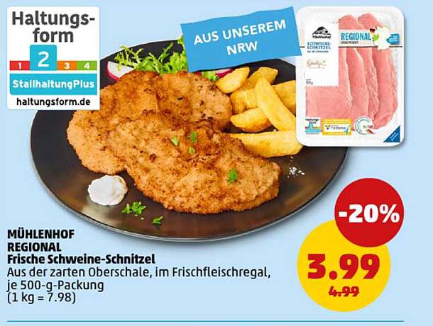 MÜHLENHOF REGIONAL Frische Schweine-Schnitzel