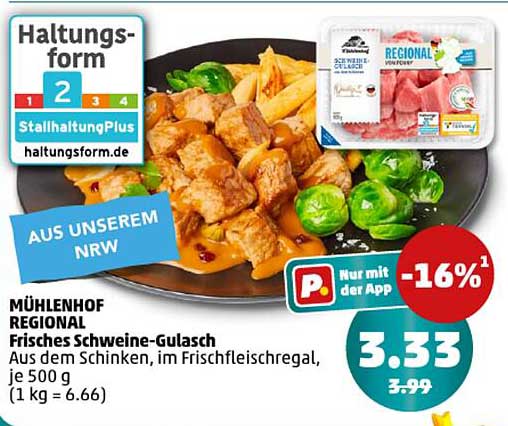 MÜHLENHOF REGIONAL Frisches Schweine-Gulasch