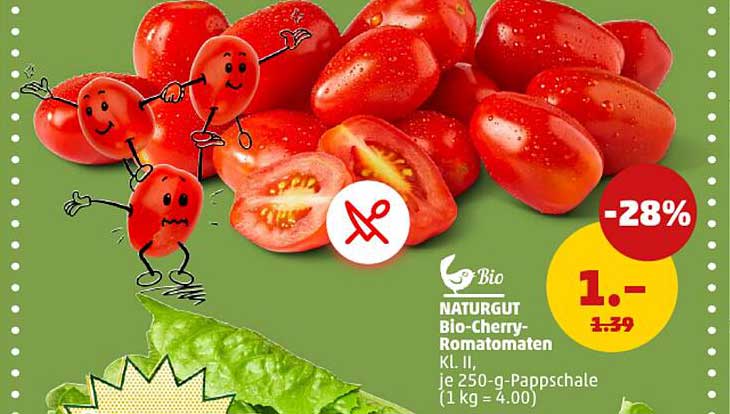 NATURGUT Bio-Cherry-Romatomaten KL II