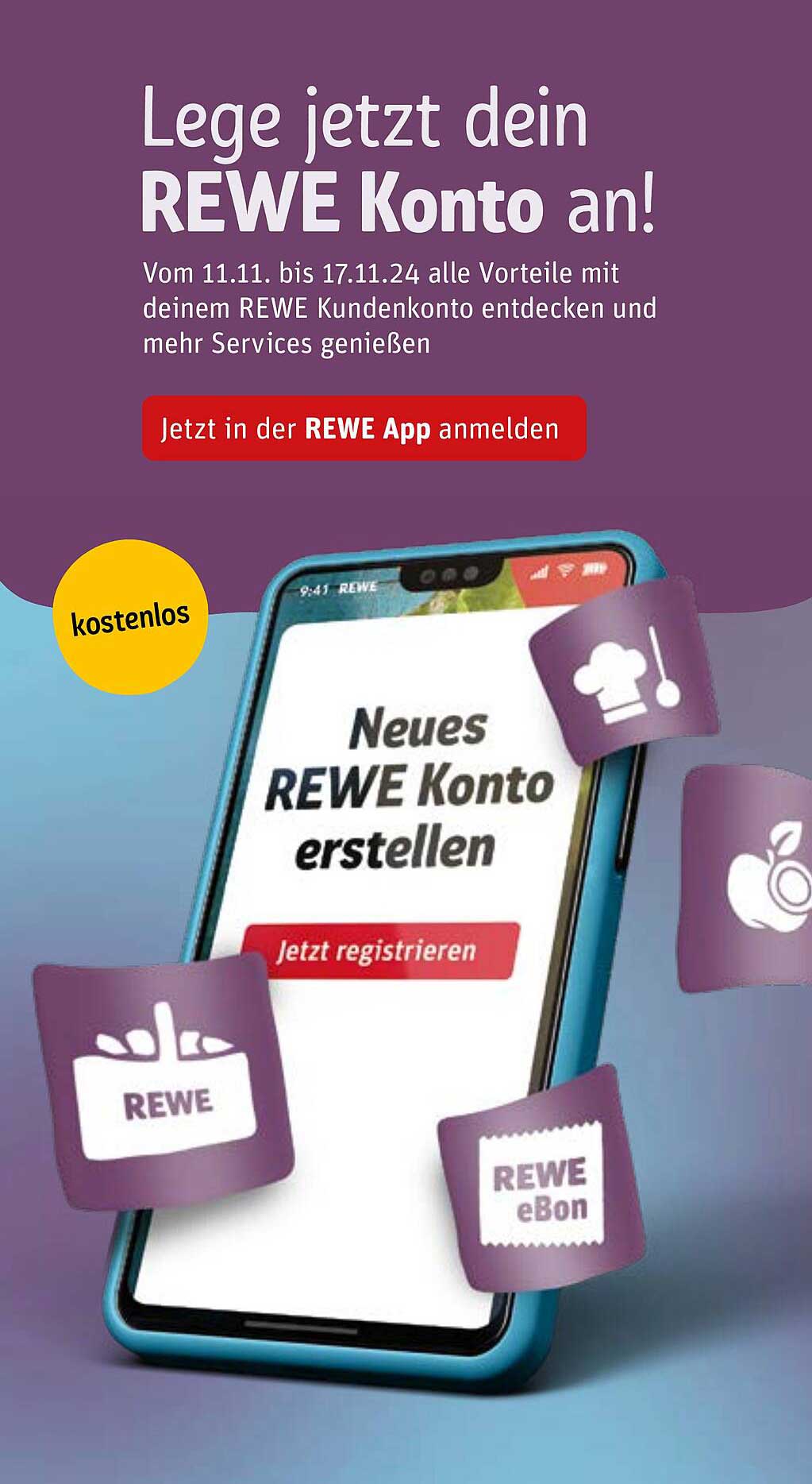 Neues REWE Konto erstellen