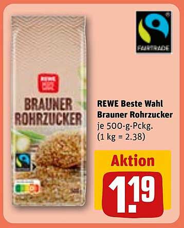 REWE Beste Wahl Brauner Rohrzucker