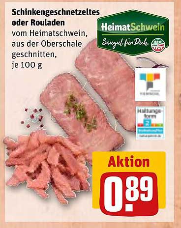 Schinkengeschnetzeltes oder Rouladen