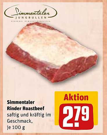 Simmentaler Rinder Roastbeef